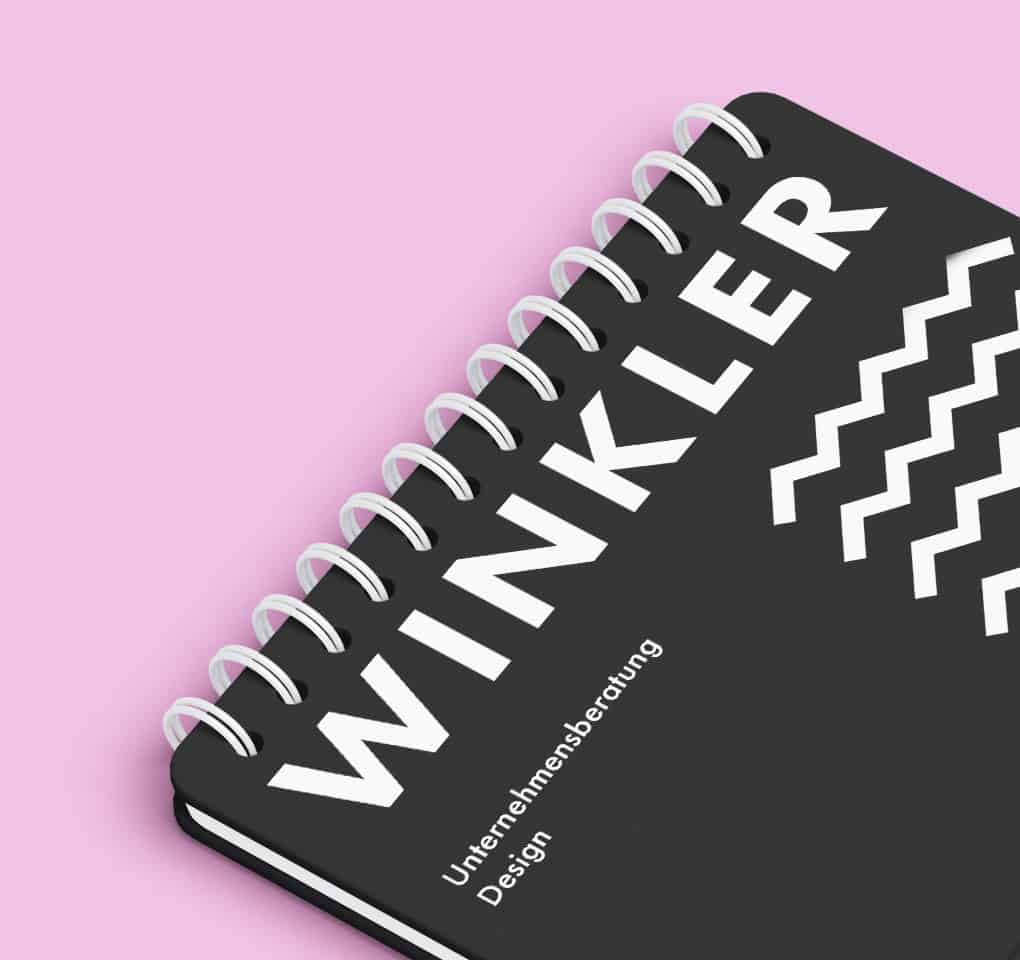 Notebook mit Unternehmensberatung bei Winkler Design